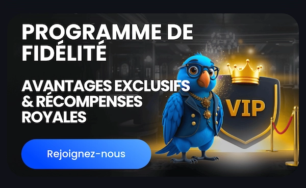 Banni&egrave;re du programme de fid&eacute;lit&eacute; MonacoJack avec mascotte, mention VIP, avantages exclusifs, r&eacute;compenses royales et bouton rejoindre le club VIP.